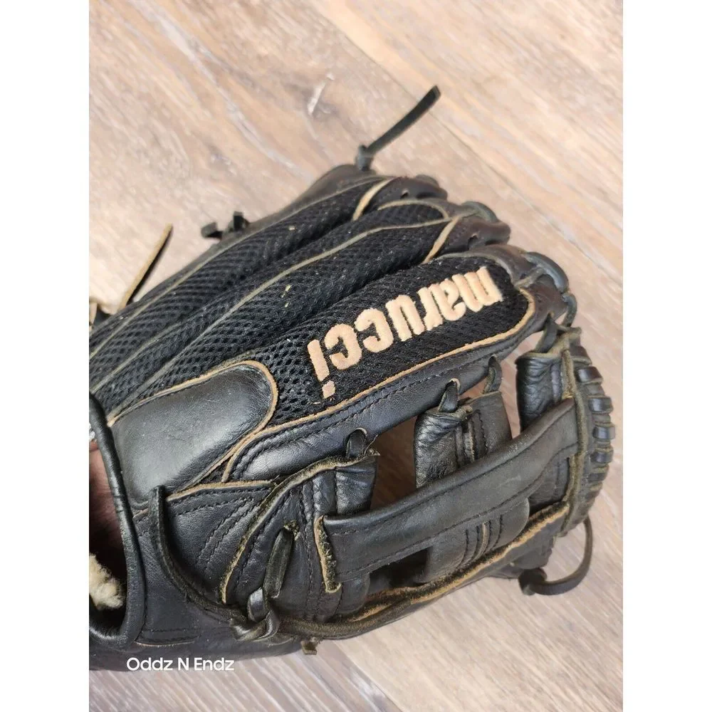 Mariucci Black Leather Handcrafted Baseball‎ Glove 11.5in left hand